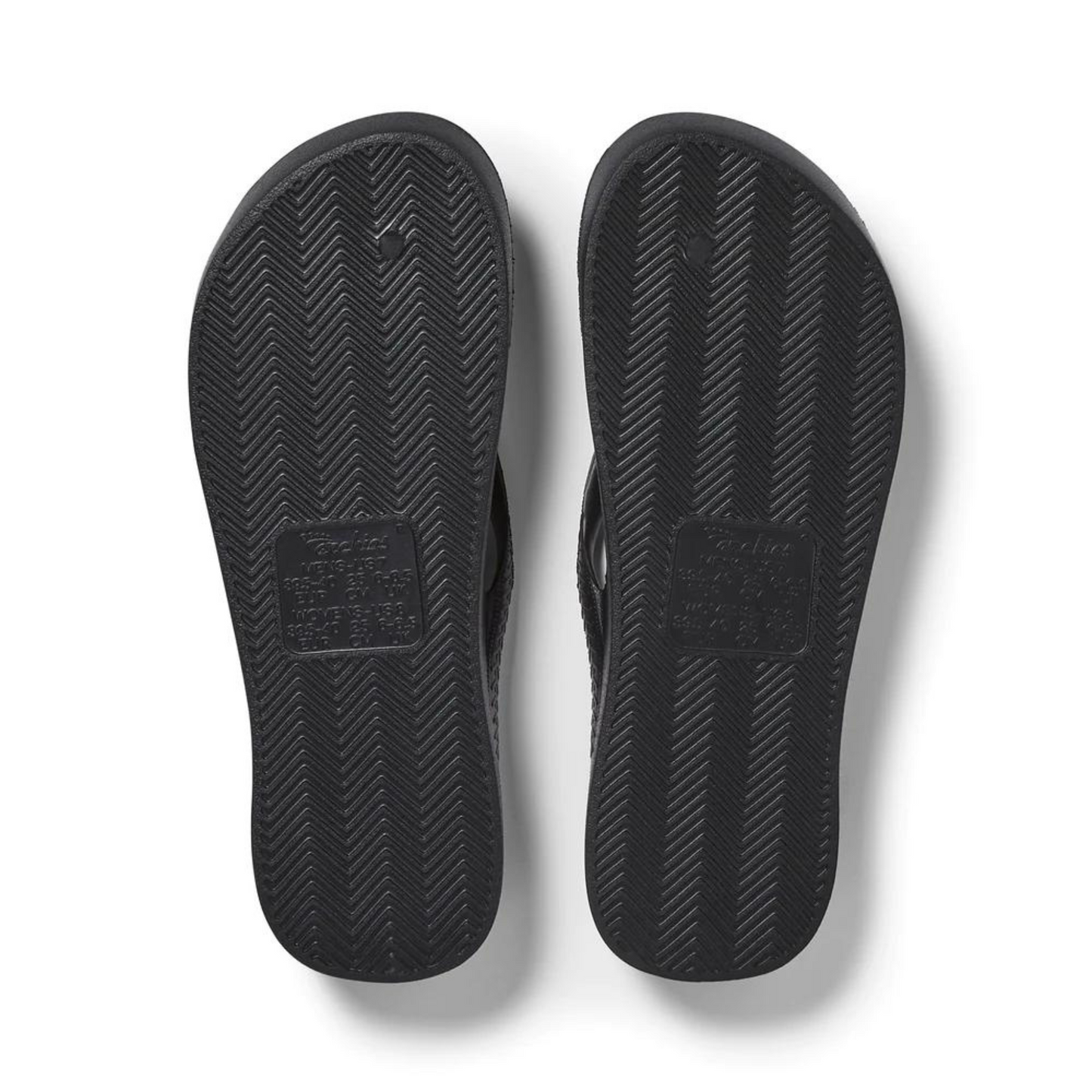 Archies Arch Support Jandals - Black