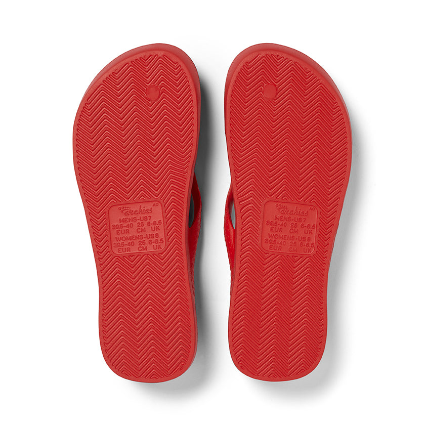 Archies Arch Support Jandals - Chilli Red