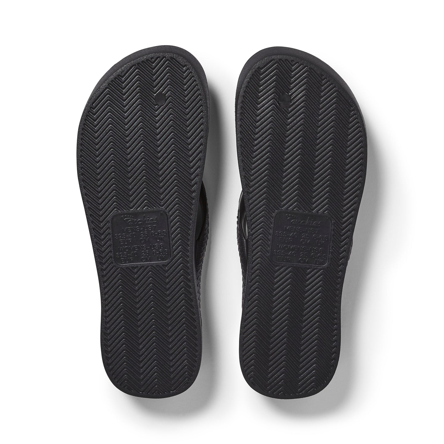 Archies Arch Support Jandals - Crystal Black