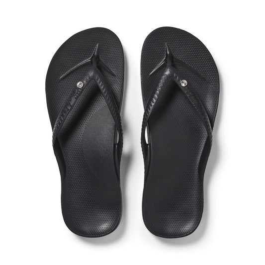 Archies Arch Support Jandals - Crystal Black