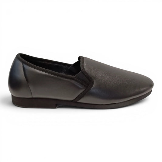 Lorenzo Fratelli Carlos Leather Slippers - Black