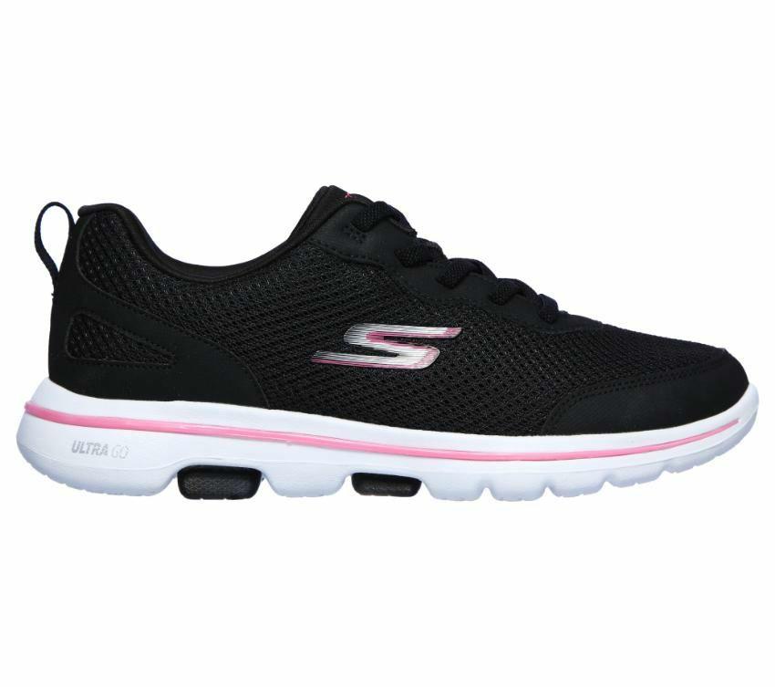Skechers Go Walk 5 - Guardian - Black/Hot Pink