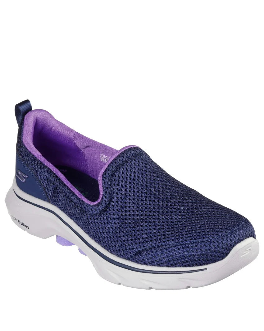 Skechers Ladies Go Walk 7 - Razi - Navy/Lavender