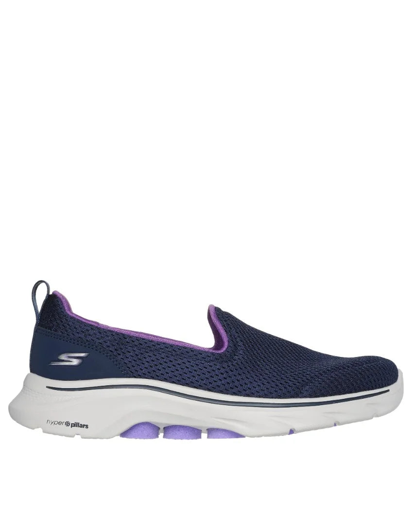 Skechers Ladies Go Walk 7 Razi Navy Lavender Deejays Shoes