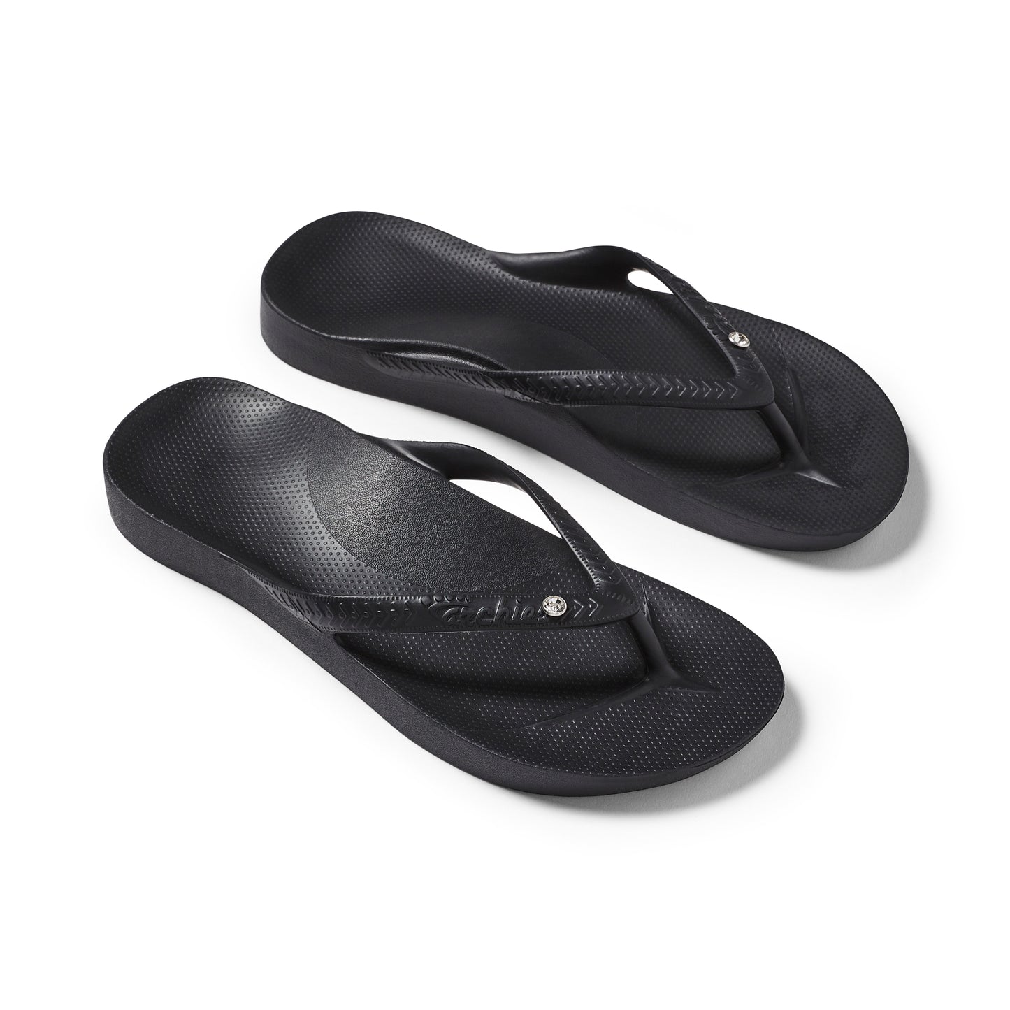 Archies Arch Support Jandals - Crystal Black