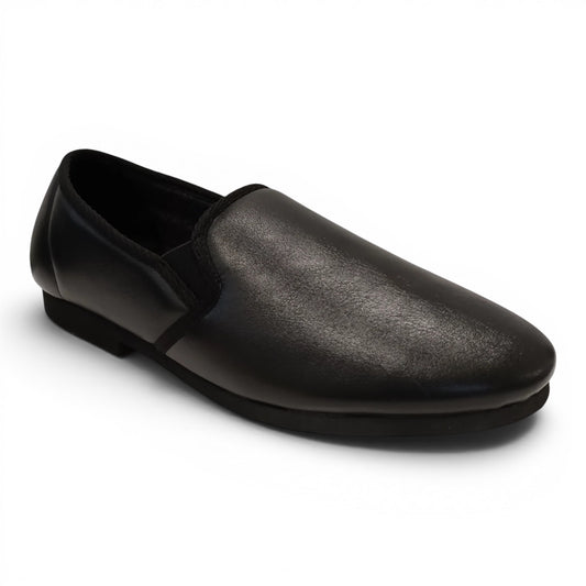 Lorenzo Fratelli Carlos Leather Slippers - Black