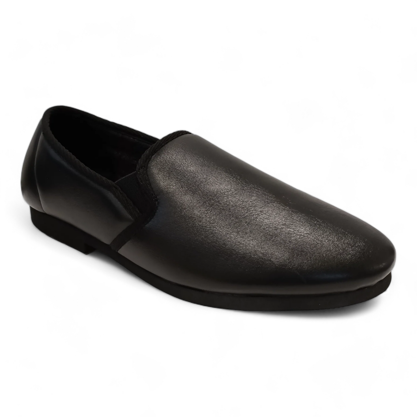 Carlos Leather Slippers - Black