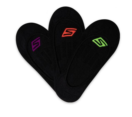 Skechers Womens 3 Pack Microfiber Liner Socks - Black