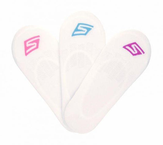 Skechers Womens Microfiber Liner Socks - White