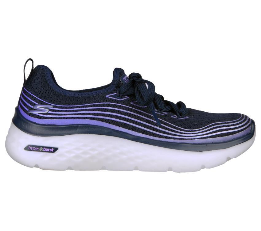 Skechers Ladies Go Walk Hyper Burst - Valar - Navy/Lavender