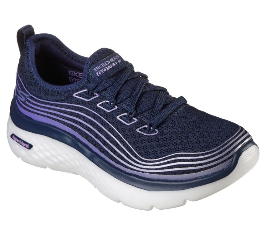 Skechers Ladies Go Walk Hyper Burst - Valar - Navy/Lavender