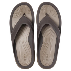Crocs Mens Swiftwater Wave Flip Espresso Walnut Deejays Shoes