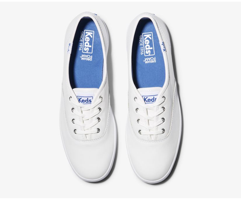 Lenen merk Straat Keds Champion - White Leather – Deejays Shoes